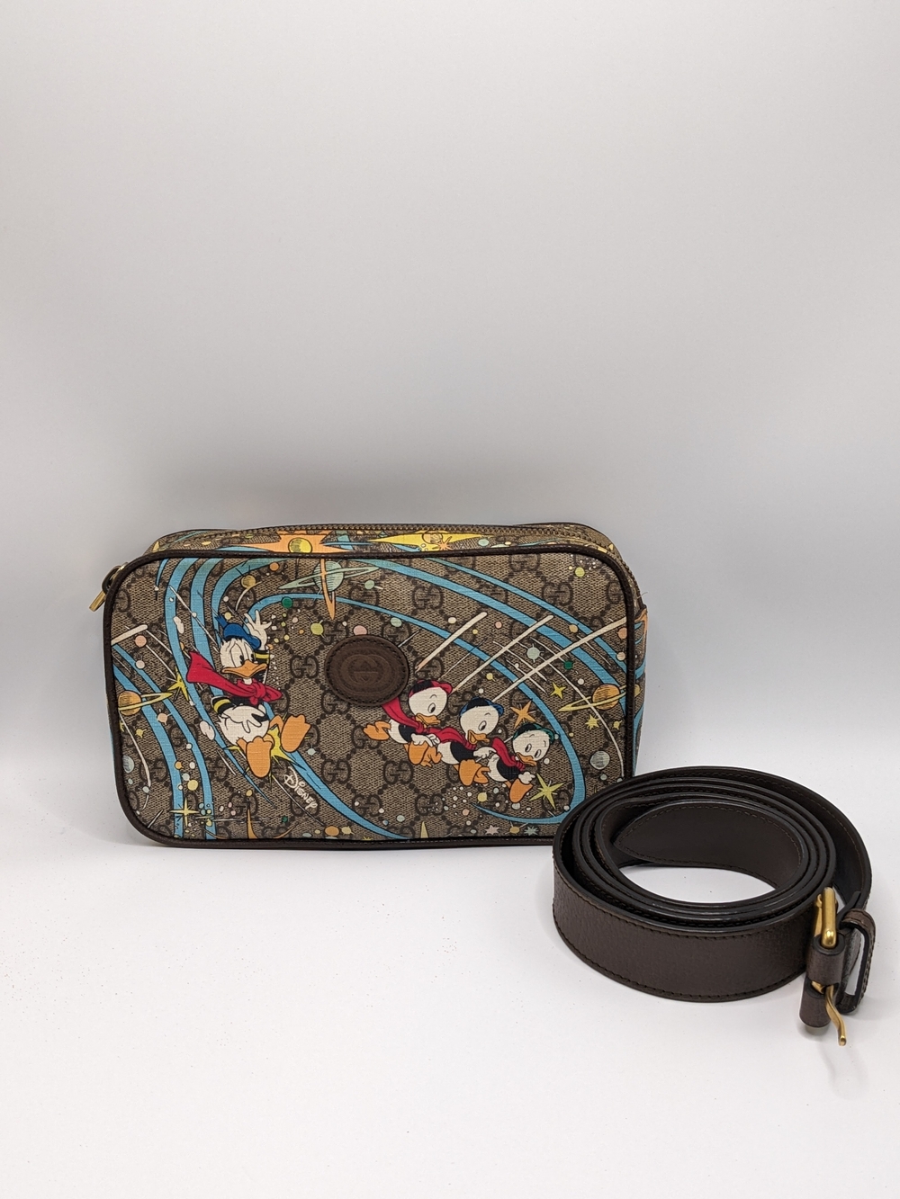 Gucci x Disney Donald Duck GG Supreme Belt Bag Waist Bag 602695 Authentic